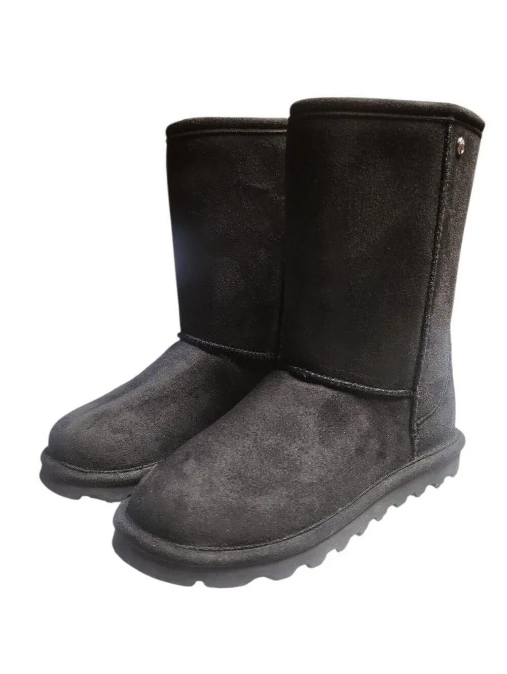 BEARPAW Women's Elle Short Vegan Boots Black Size 7 Brand New No Box